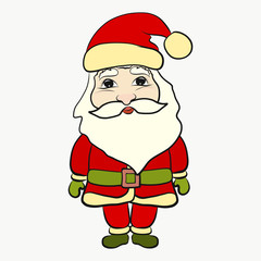 Colorful funny Santa Claus with big beard