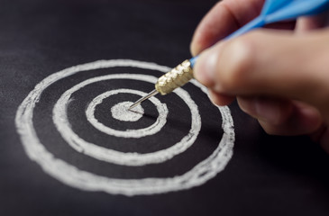 Businessman target for success