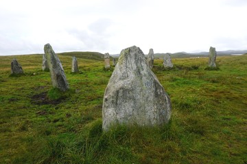 Stone circle on Lewis Island Scotland Hebrides