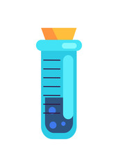 Closeup of Short Cylinder Test Tube Illustration
