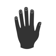 Man's hand glyph icon