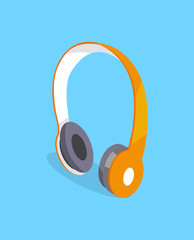 Wireless Headphones Vector Three Dimensional Icon