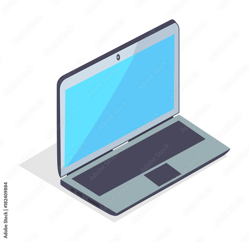 Poster open notebook 3d icon isolated on white background