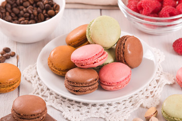 Colorful macarons. 