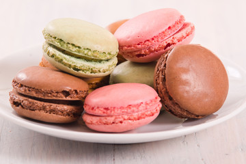 Colorful macarons. 