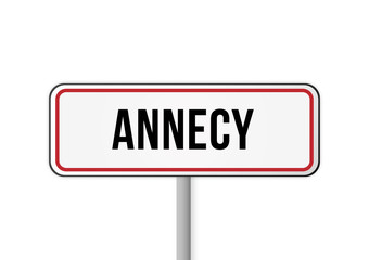 Panneau entrée ville France Annecy