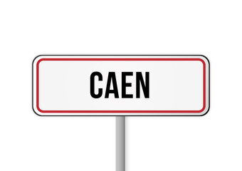 Panneau entrée ville France Caen