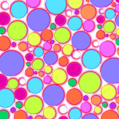 Funny abstract background: colorful balls - a bright texture in the style of pop art.