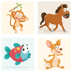 Animals Vector Illustration Set