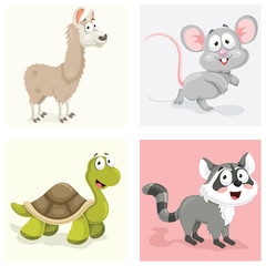 Animals Vector Illustration Set