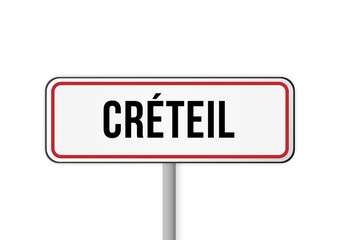 Panneau entrée ville France Créteil