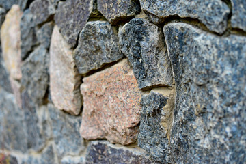 background texture of stone, crushed stone and brick