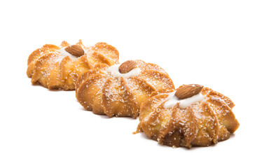 cookies with almonds isolated