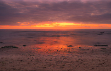 Obraz premium Sunset near Hunstanton Cliffs
