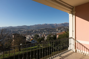 Fototapeta na wymiar Terrace of vintage villa