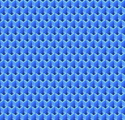 Abstract blue cubes. Seamless pattern background. 3d rendering