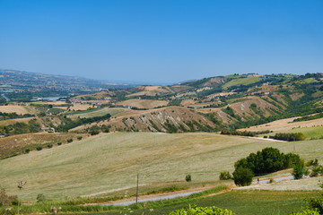Fototapeta na wymiar Landscape near Ascoli Piceno at summer