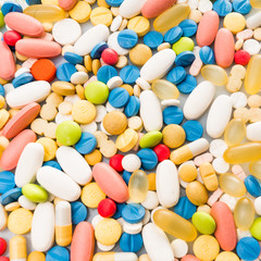 different medicine drugs, pills, tablets. pharmaceutical medicine pills