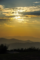 Magic hours before sunset at Elephant Battle Hill (Nein Chang Suk). 