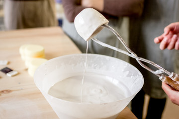 workshop production of ceramic tableware product painting