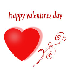 Happy Valentine's day card with two hearts