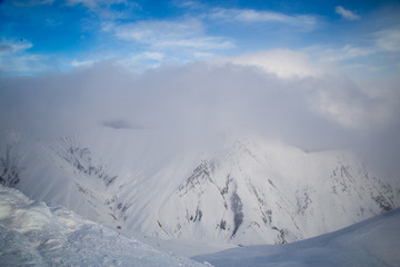 Caucasus Mountains, Georgia, ski resort Gudauri.