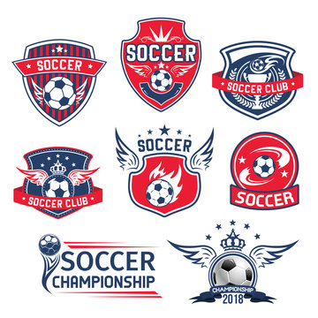 Vector icons for soccer club football championship