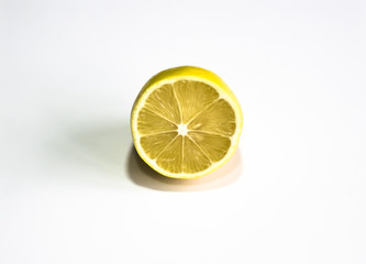 Lemon, isolated on a light background.