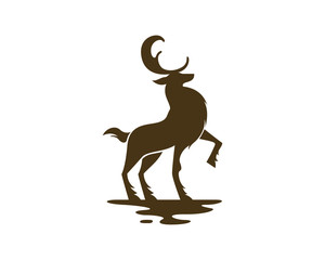 Wonderful Awesome Modern Deer Illustration Simple Eye Catching Logo