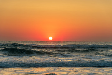 Sunrise on the beach.