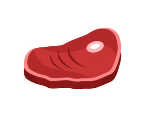 Bacon Steak on Bone Vector Illustration Isolated