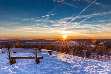 Sonnenaufgang am Fichtelberg
