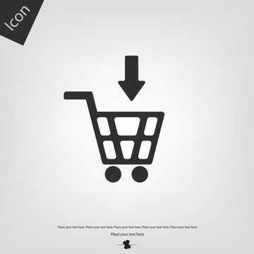 Add shopping cart vector icon