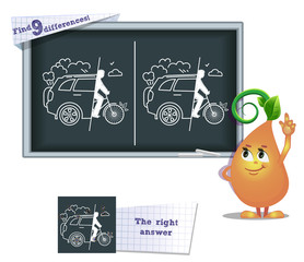 game find 9 differences draw car free
