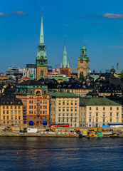 Obraz premium View onto Stockholm old town Gamla Stan in Sweden