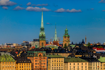 Fototapeta premium View onto Stockholm old town Gamla Stan in Sweden