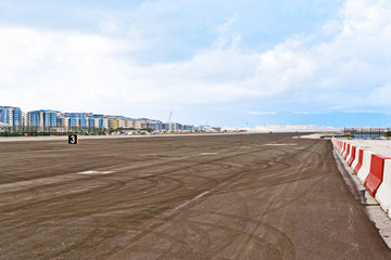 The runway in the Gibraltar airport