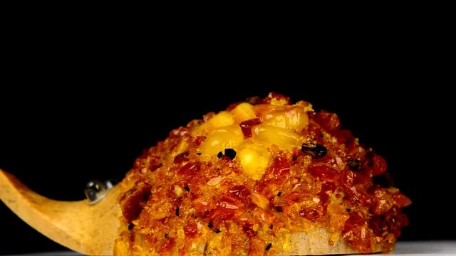 Bernstein, Igel auf Drehteller