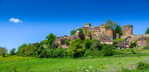 Fototapeta na wymiar Bretenoux Castelnau medieval castle, lot, quercy,dordogne france