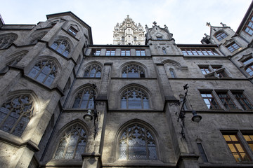 Obraz premium munich townhall on marienplatz, bavaria,germany
