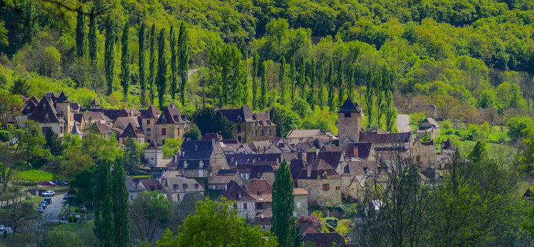 Beautiful french village chateau de limargue autoire france