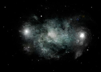 Obraz premium galaxy in a free space