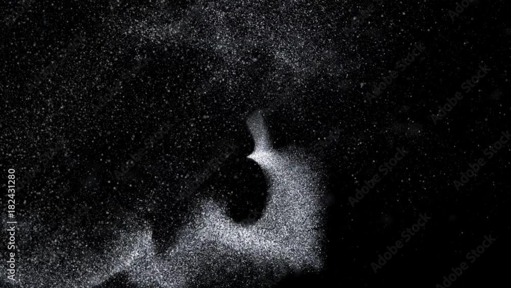 Poster blizzard. abstract background. moving particles.