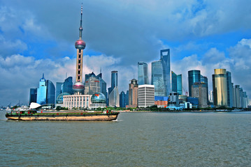 Shanghai quartier Pudong & Perle d'Orient HDR