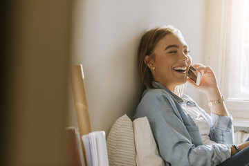 A Young Girl Talking