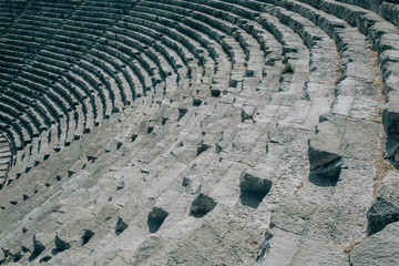 steps of the amphitheater in ancient Lycian city Myra, Turkey