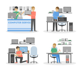 Computer repair service.