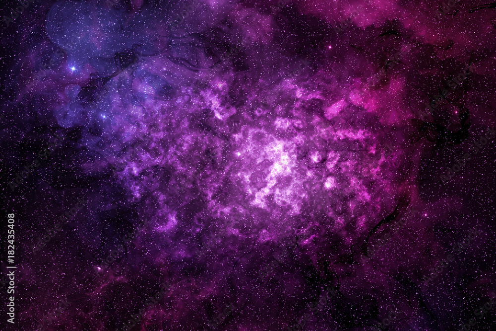 Canvas Prints purple nebula and glowing cosmic dust in outer space