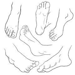set the foot male bottom out.  illustration