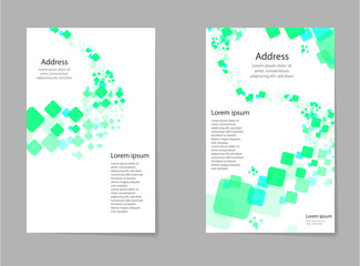 Abstract composition, business card set, box block text frame, geometric shape font texture, a4 brochure title sheet, creative square figure icon, quadrate logo sign, flyer fiber, EPS10 banner form